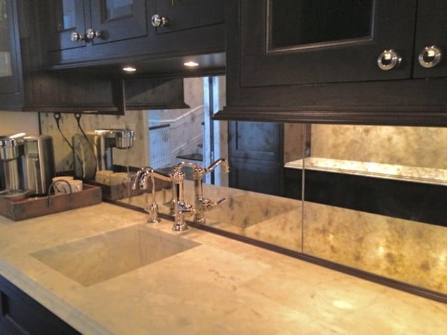 Antique Mirror Backsplash