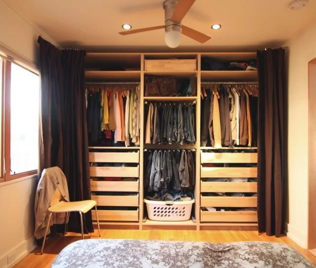 Replace Closet Doors With Curtains