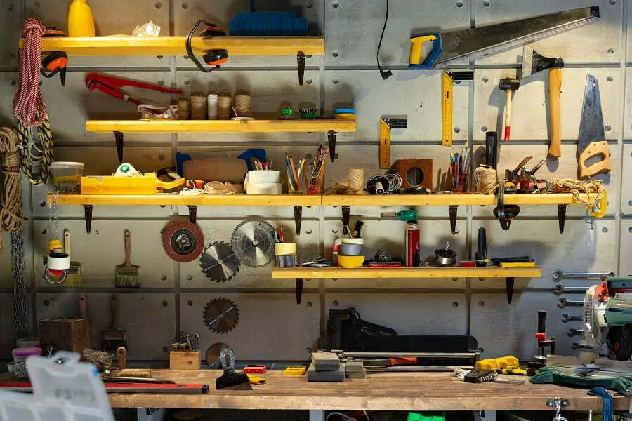 organized garage shelves