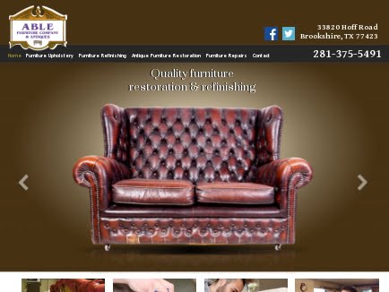 ablefurnitureco.com furniture repair Texas