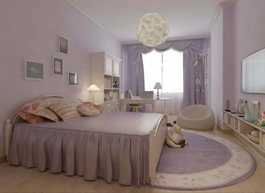 bedroom decor modern lavender