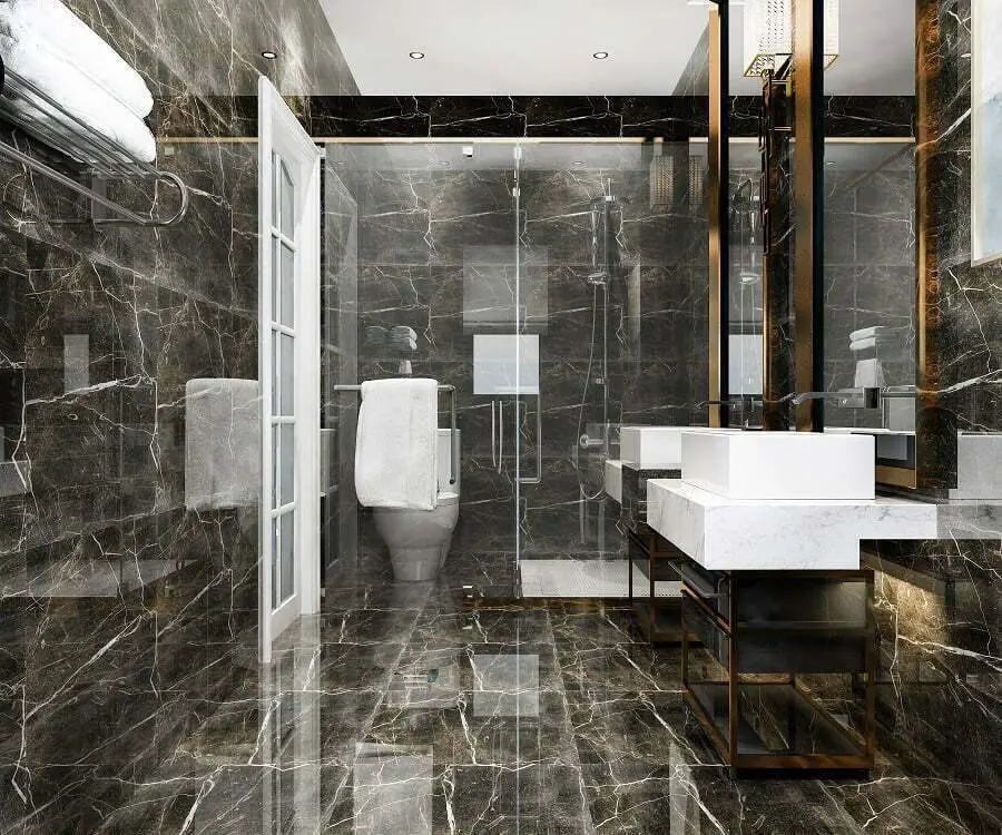 marble tile bathroom