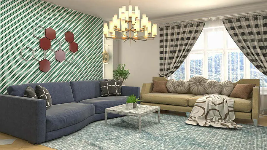 Couch style pattern in living room