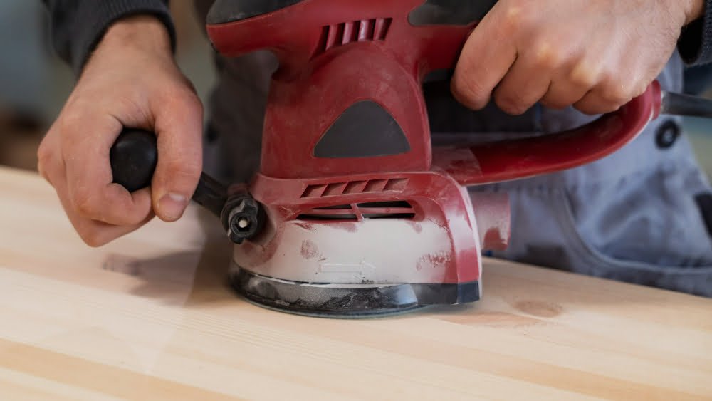 sanding wood