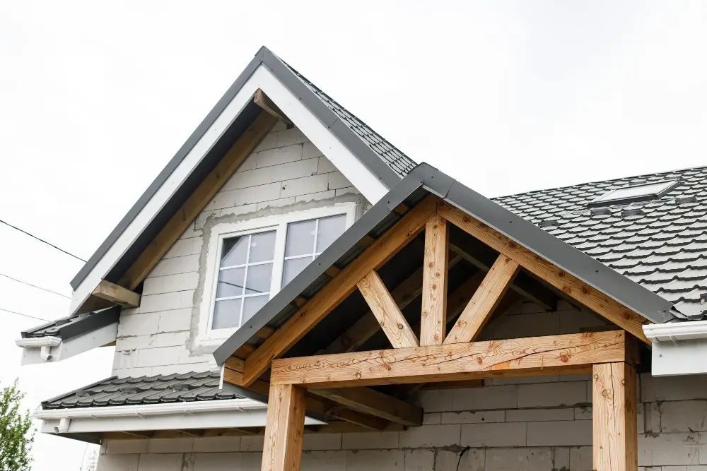 front door roof column