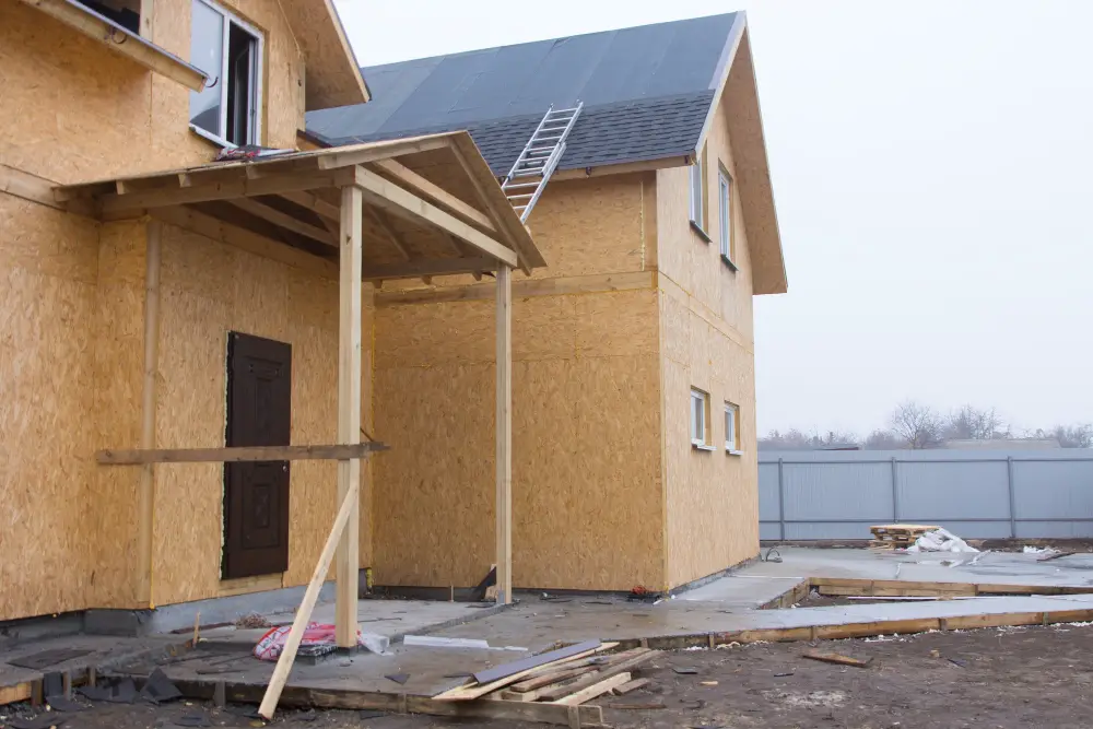 front door roof install