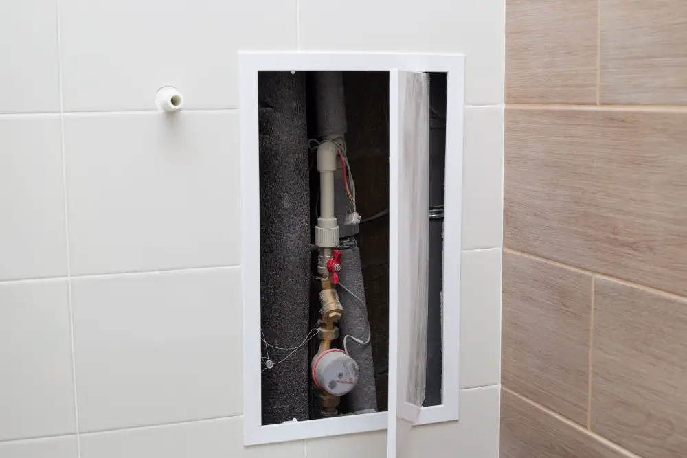 hiding pipe in bathroom