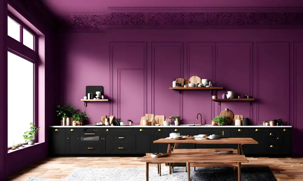kitchen Purple Wall