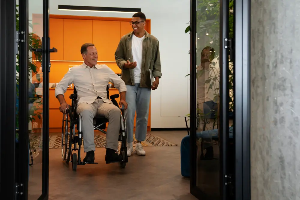 wheelchair in door