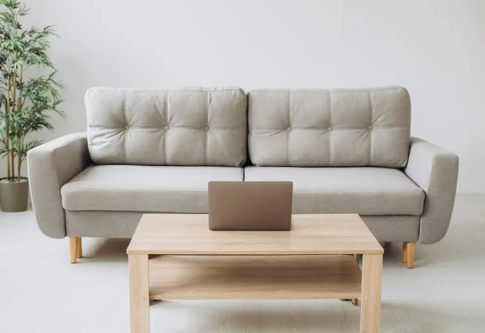 Grey Couch Table Shelves