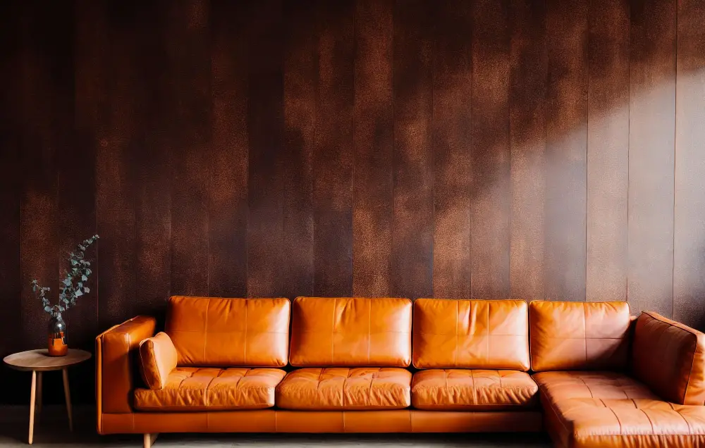 full grain leather couch