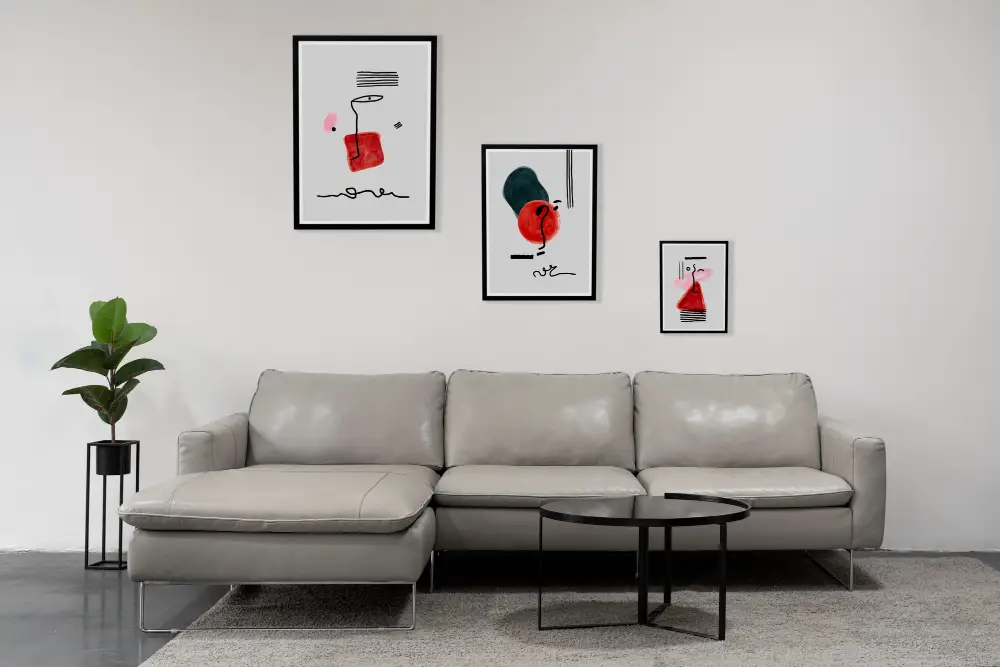 Alignment and Spacing Picture Hanging Over Couch