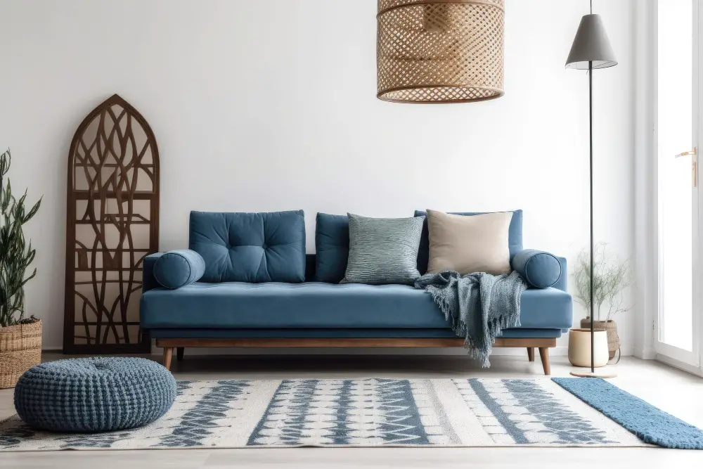 Blue and Gray Rug
