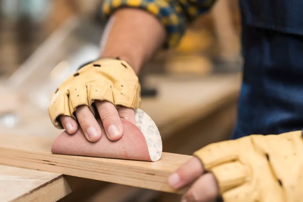 DIY Leg Extenders Sanding