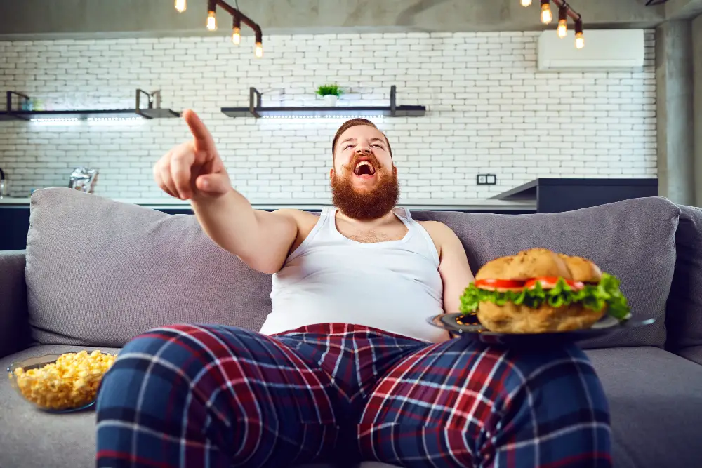 Heavy Person Sitting on A Couch