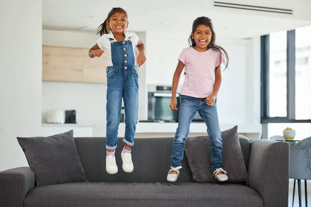 Kids Jumping on the Sofa