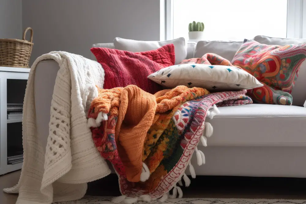 Seasonal Styling Inspiration Throw Blanket Couch 