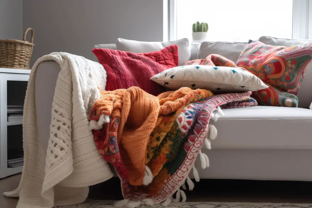 Seasonal Styling Inspiration Throw Blanket Couch