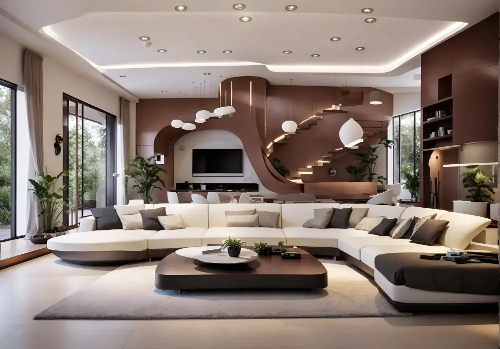 White Sectional Couch 