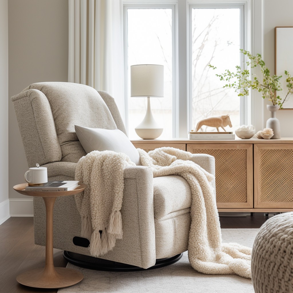 boucle recliner with luxurious feel