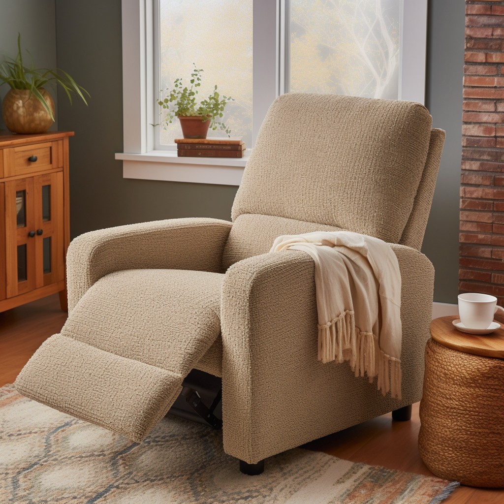 durable and easy to clean boucle recliner