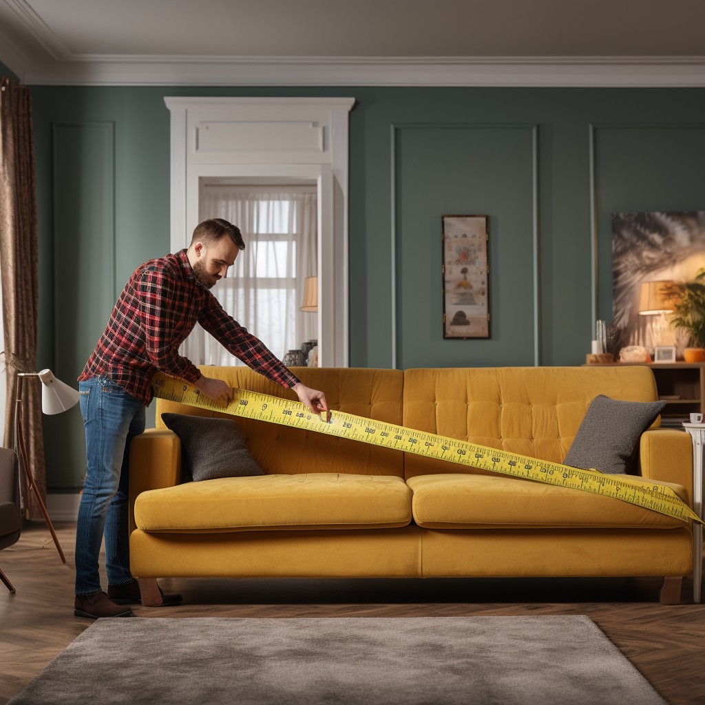 measuring length of couch