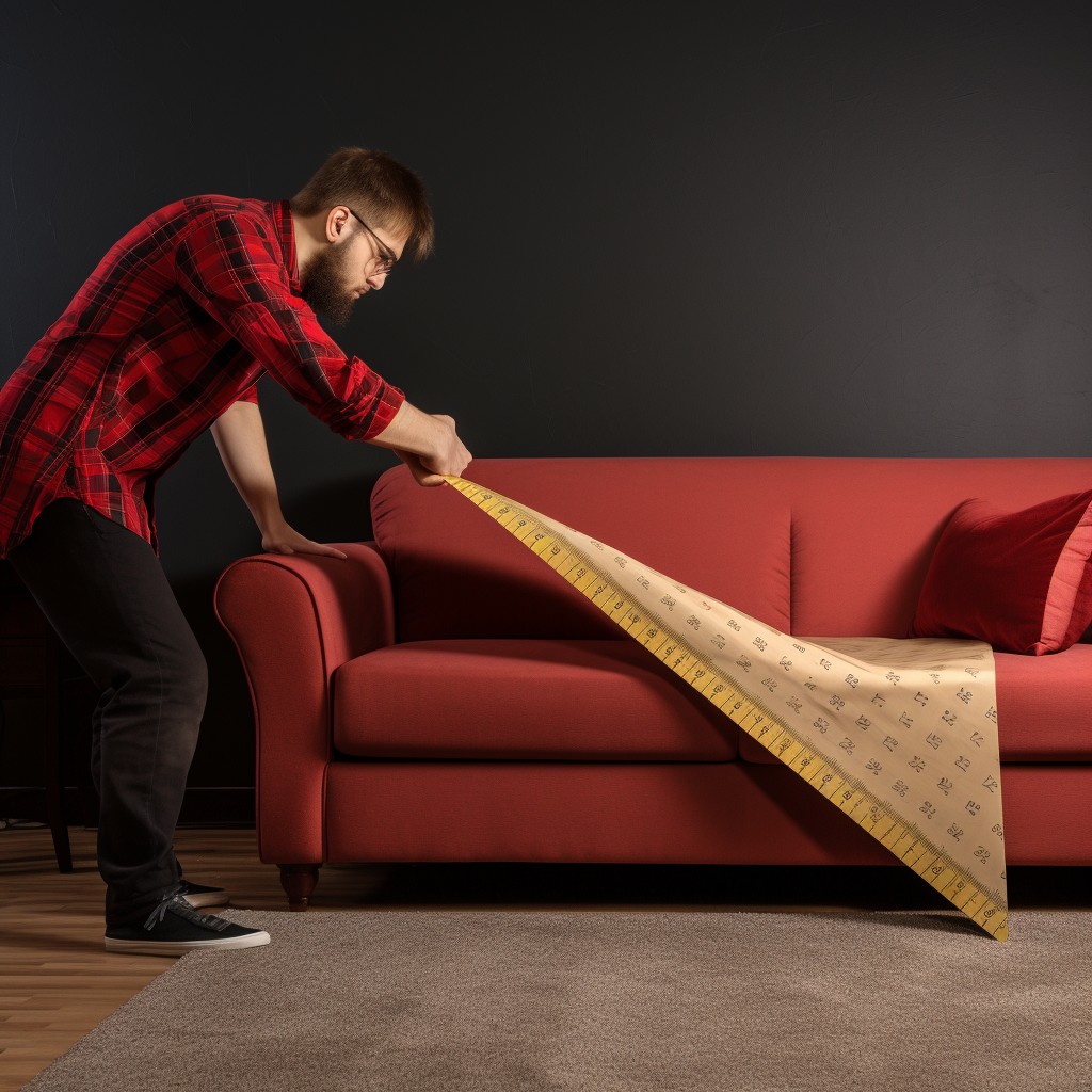 measuring the couch diagonally