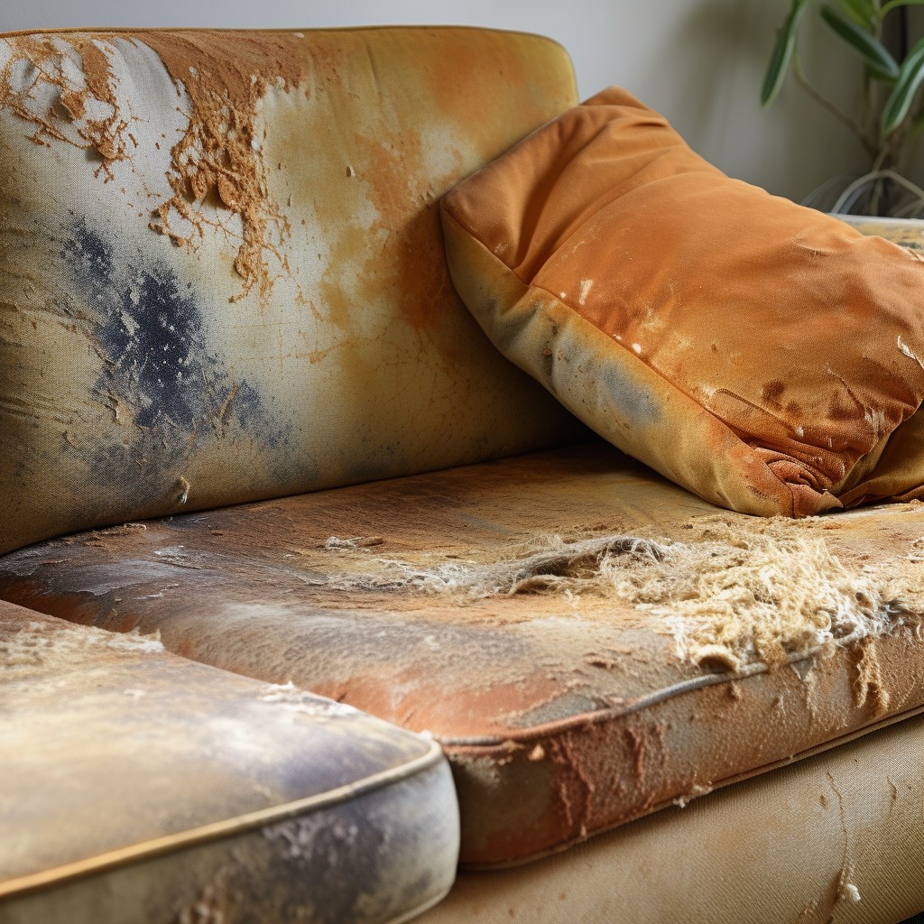 signs of mold growth on upholstery