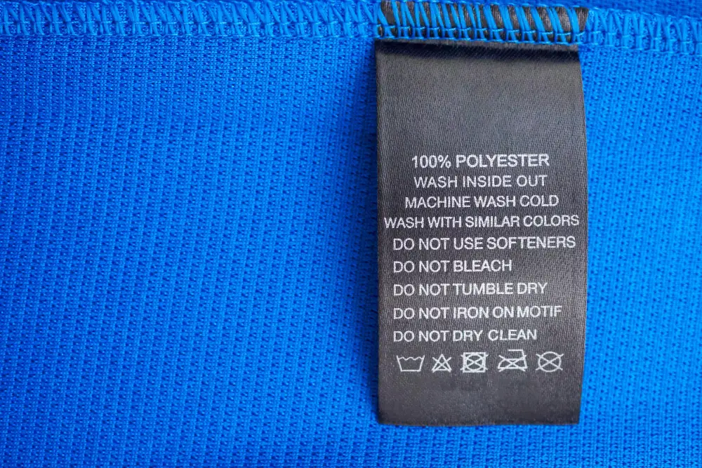 washing instructions care label polyester