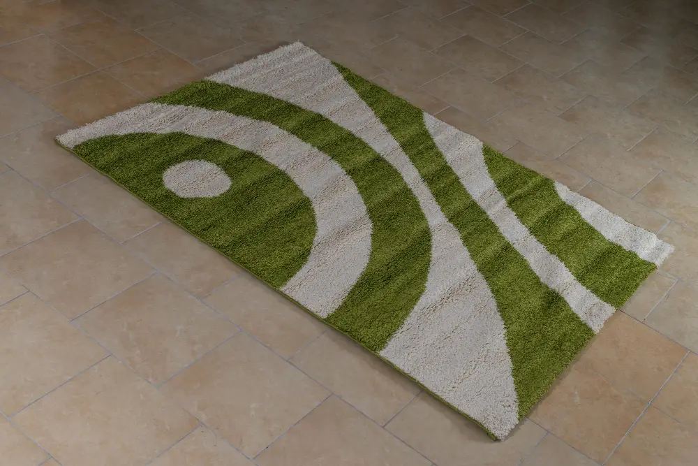 Green and Cream Rug