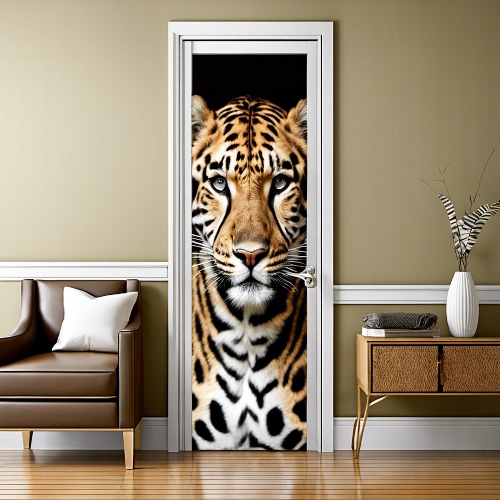 animal print fabric door cover