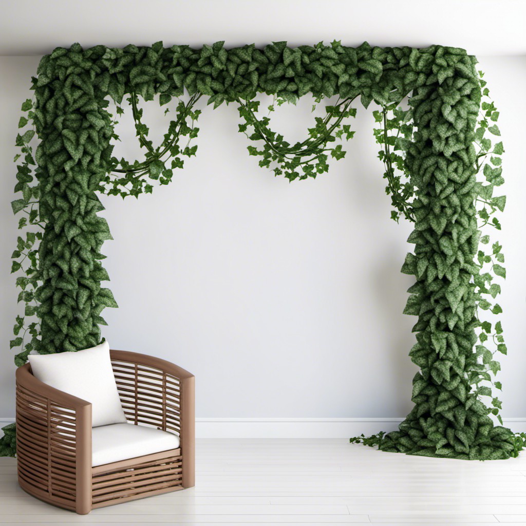 attach faux ivy vines