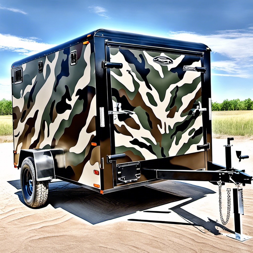 camouflage doors for hunting trailers