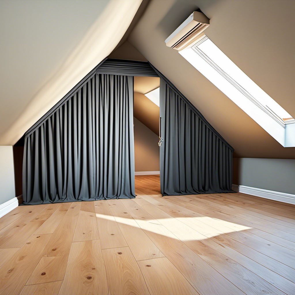 ceiling to floor curtain concealment