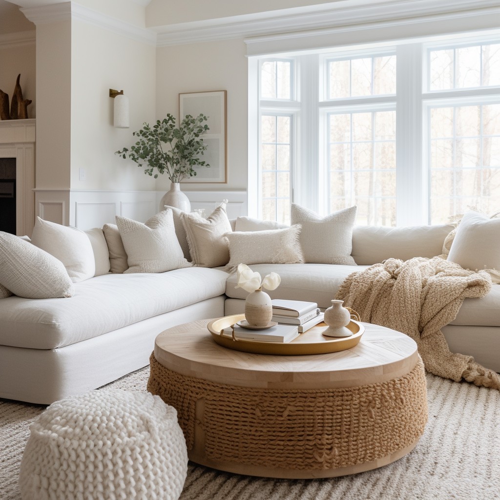 classic white boucle sectional