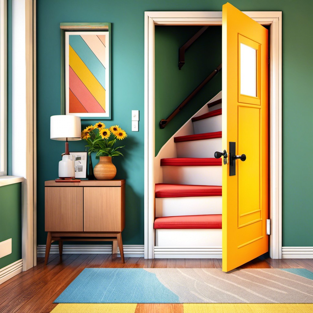 colored door to add a pop of color
