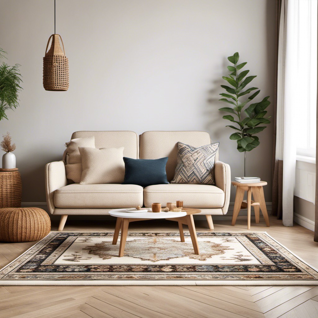 cool toned scandinavian style rug