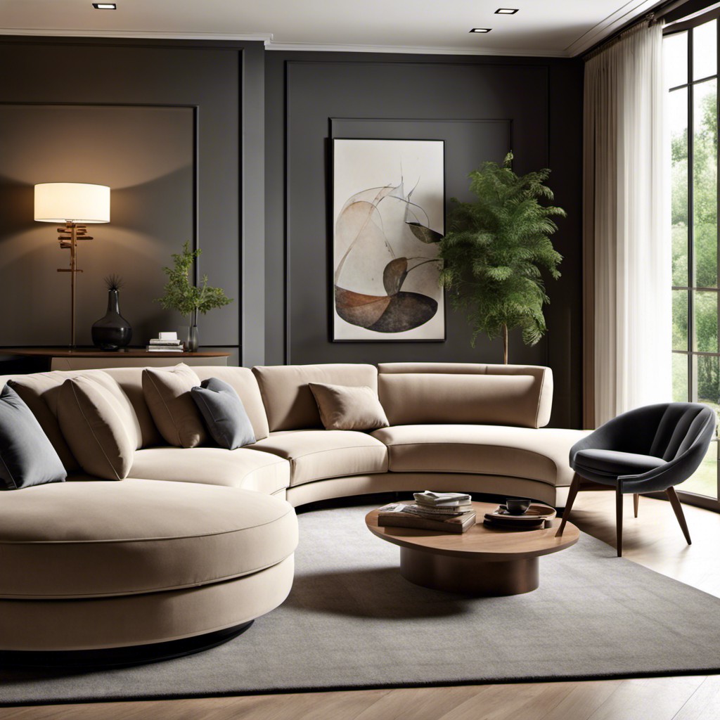 curved sectional sofa