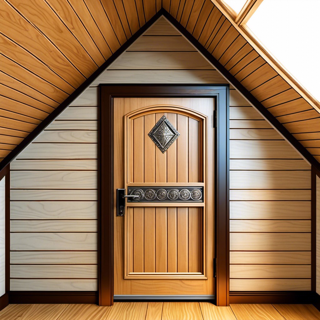 decorated plywood door