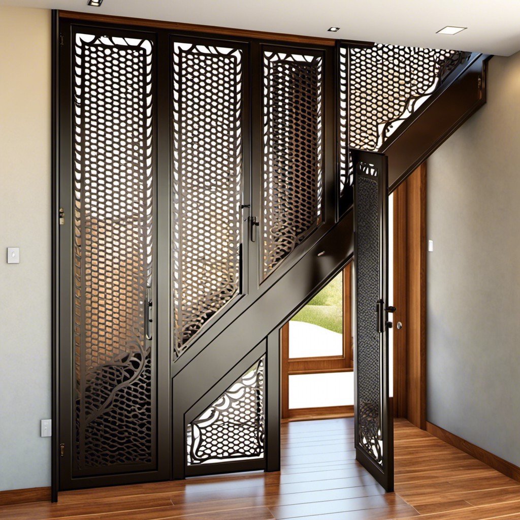 decorative metal screen door