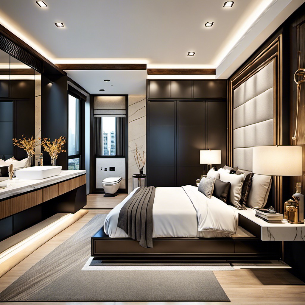 expansive master bedroom with en suite bathroom