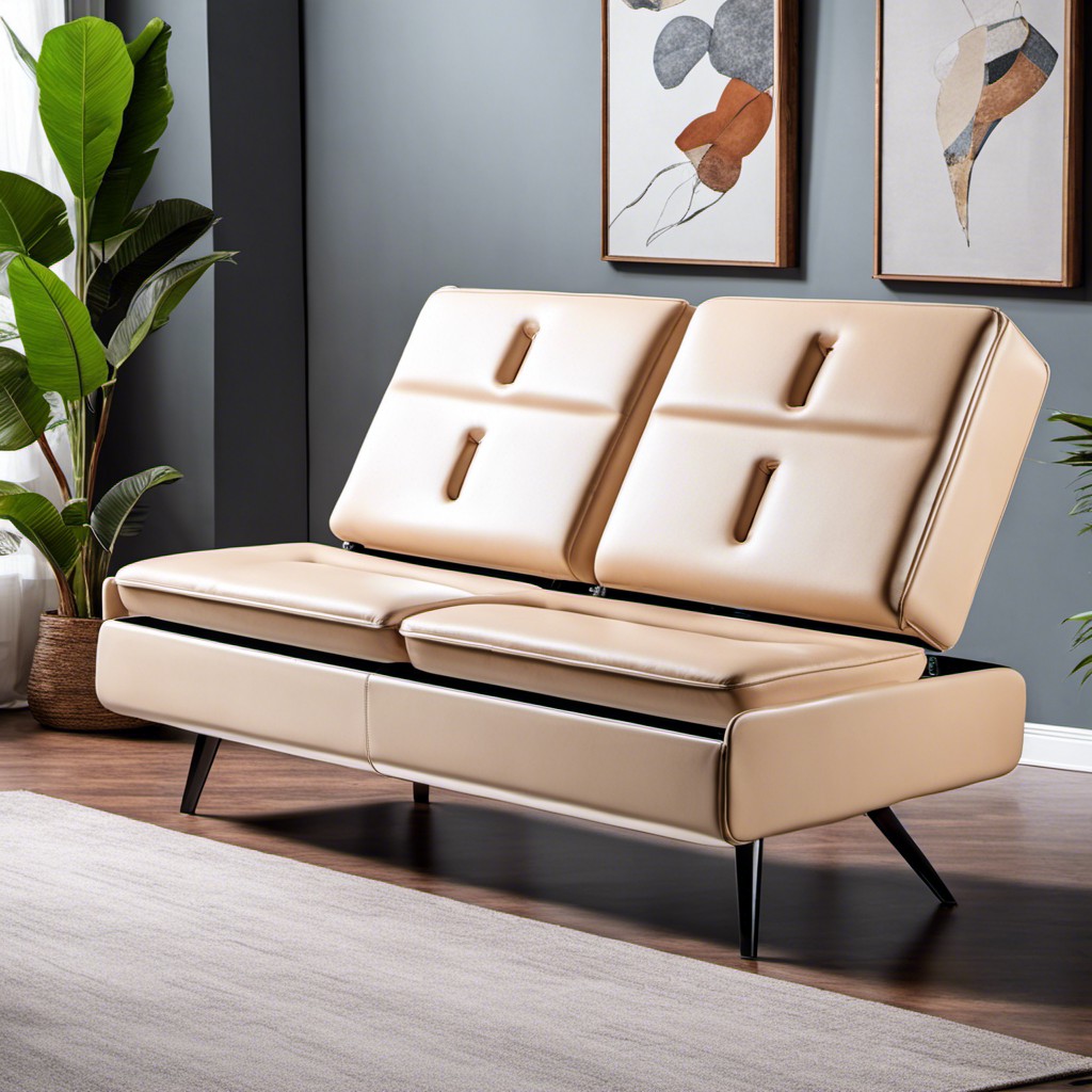 fiberglass couch with hidden storage compartments