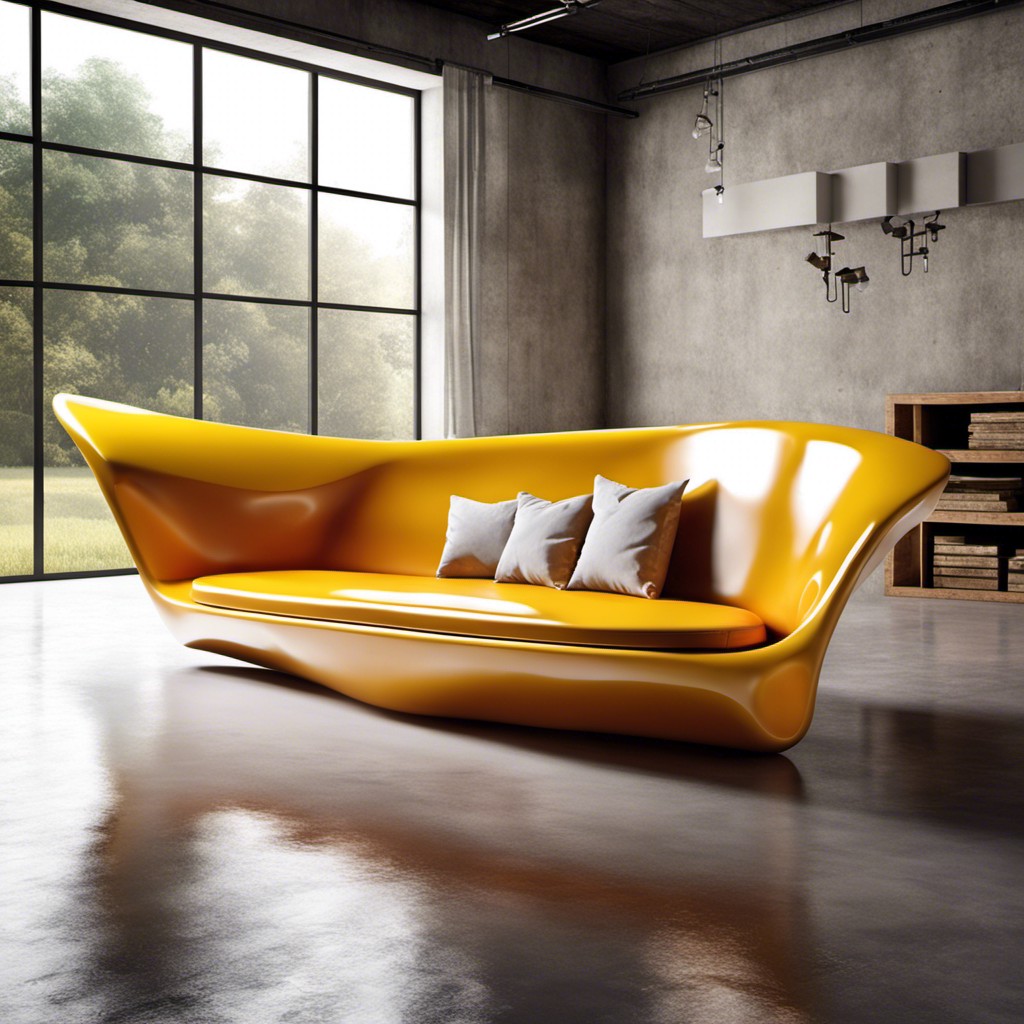 floating fiberglass couch design