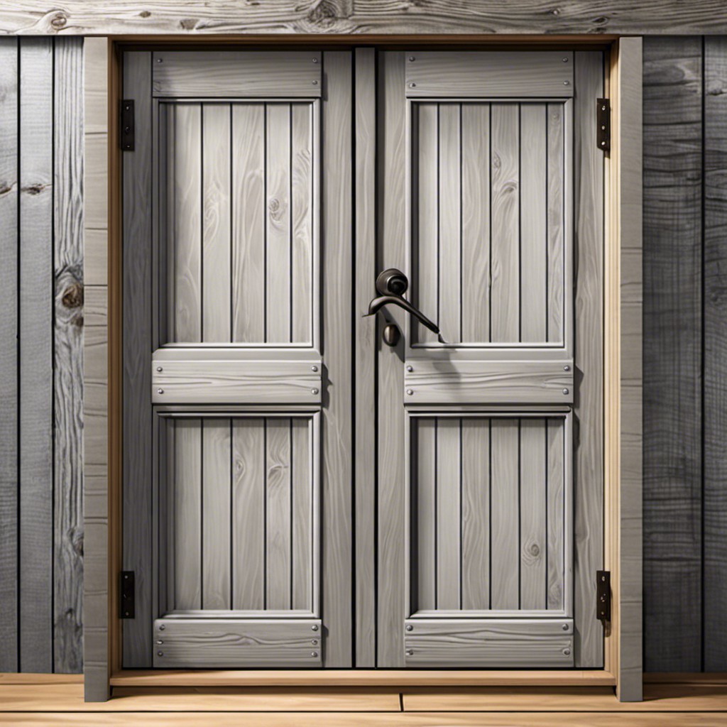 grey weathered shiplap door