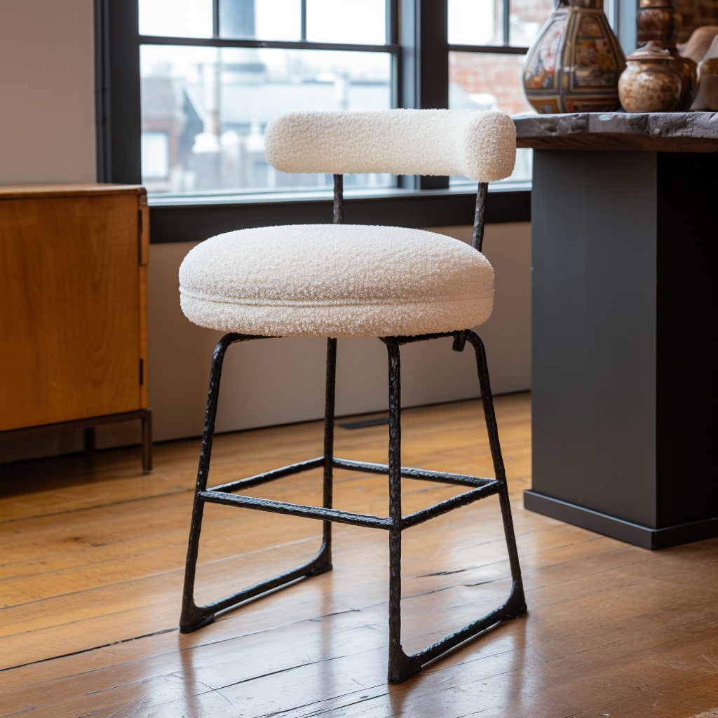 industrial style boucle stools