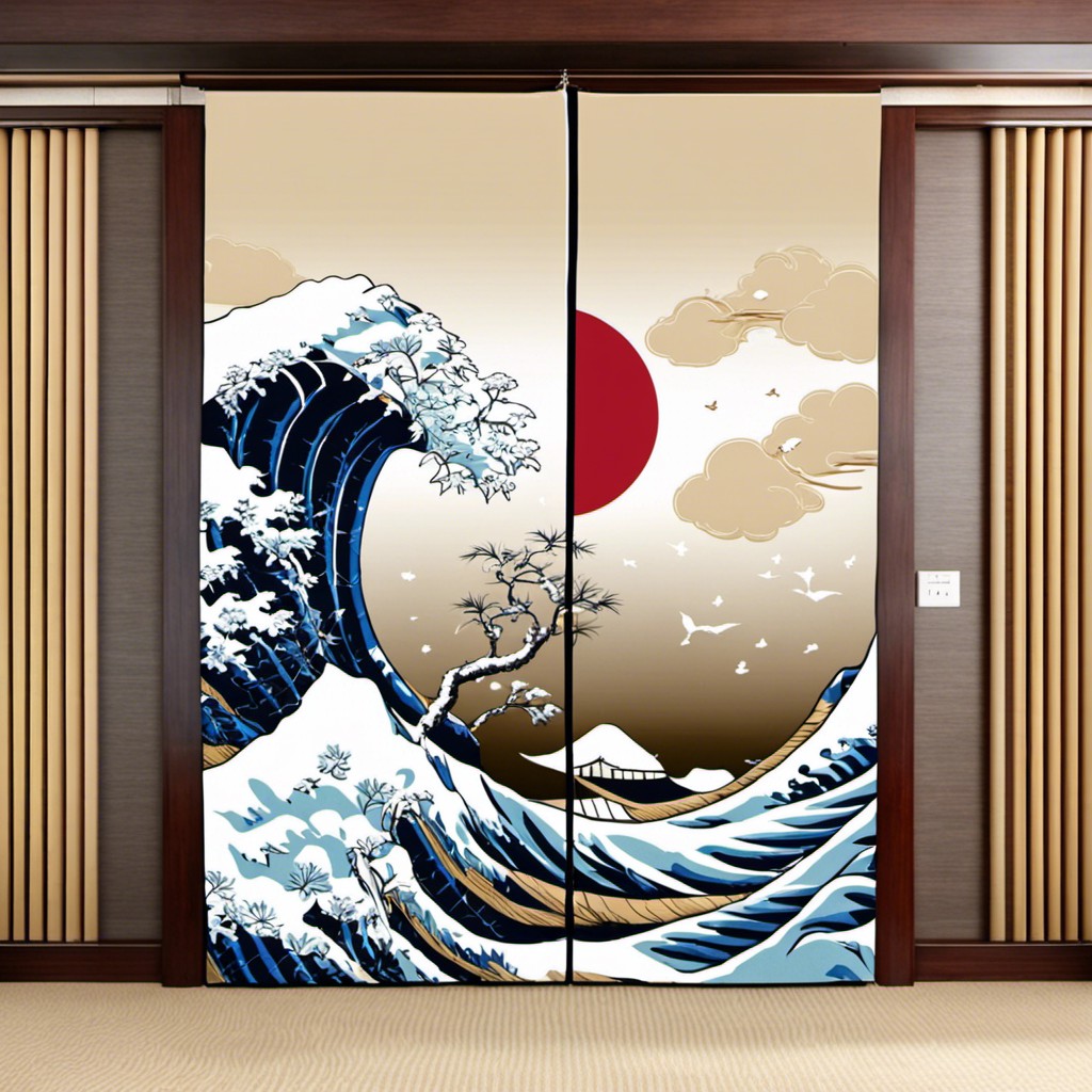 japanese style noren fabric door cover
