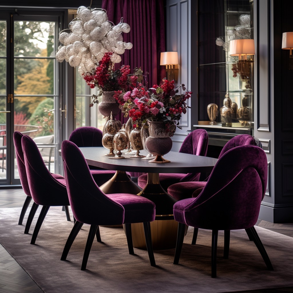 luxury boucle velvet dining chairs
