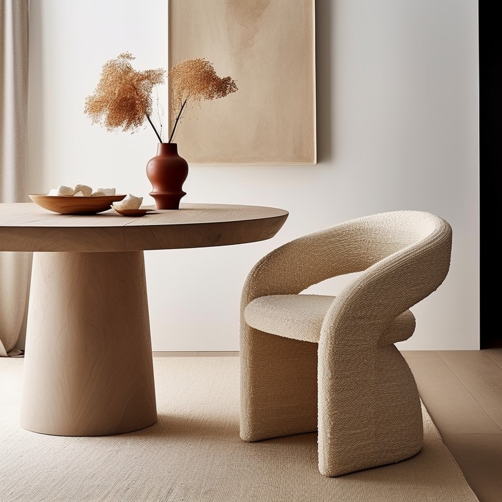 minimalist boucle dining chair concepts