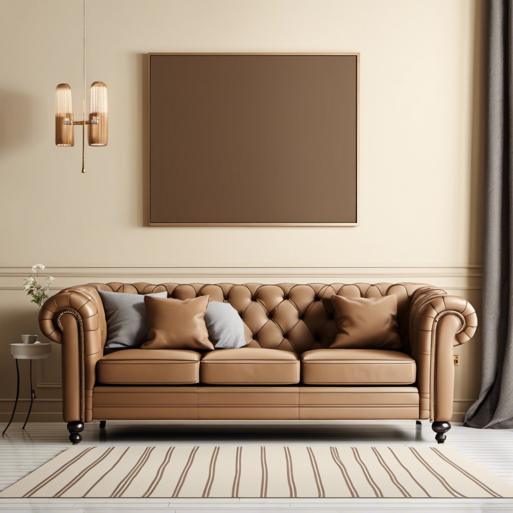 pair coffee couch with off white wall color