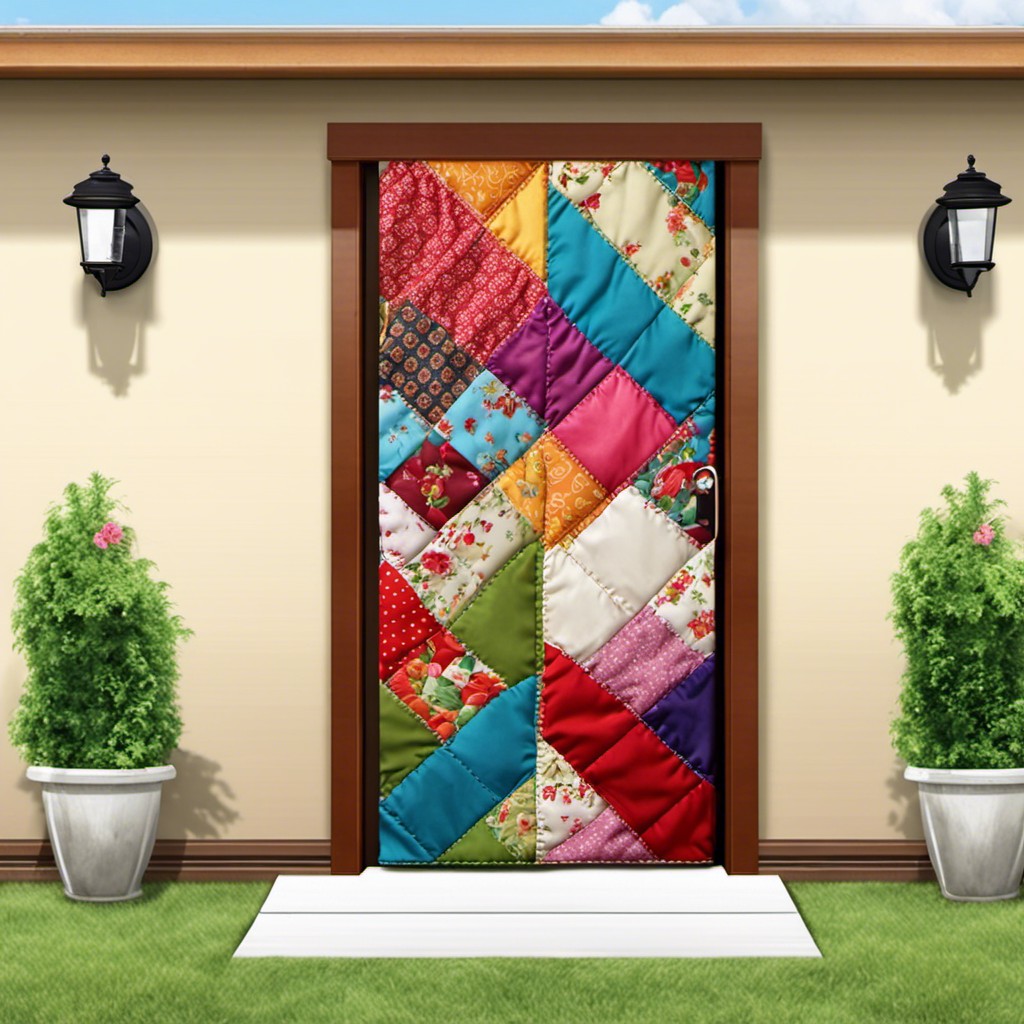 patchwork fabric door cover
